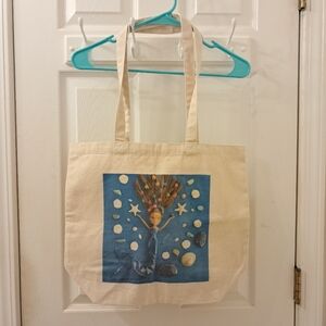 Crystal Mermaid Canvas Tote, Brown Mermaid, shells, crystals, Shutterfly, Large